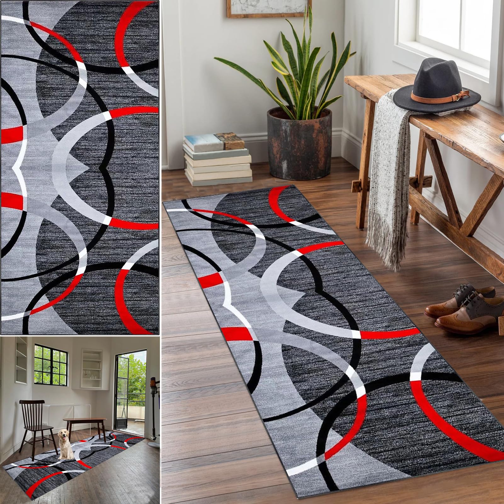 15 Tappetini Antiscivolo Per Scale - In PP Trapuntato Grigio, 56x17cm, Con Biadesivo - Foto 13