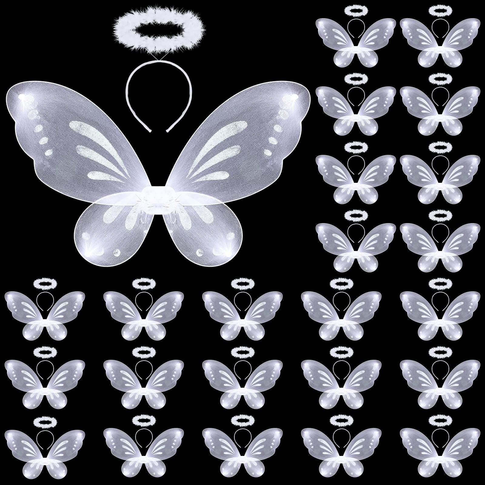 Photo 1 of Chuangdi 48 Pcs Nativity Costumes Kids Wings and Headbands for Kids Kindergarten Church Simple Nativity Play Script