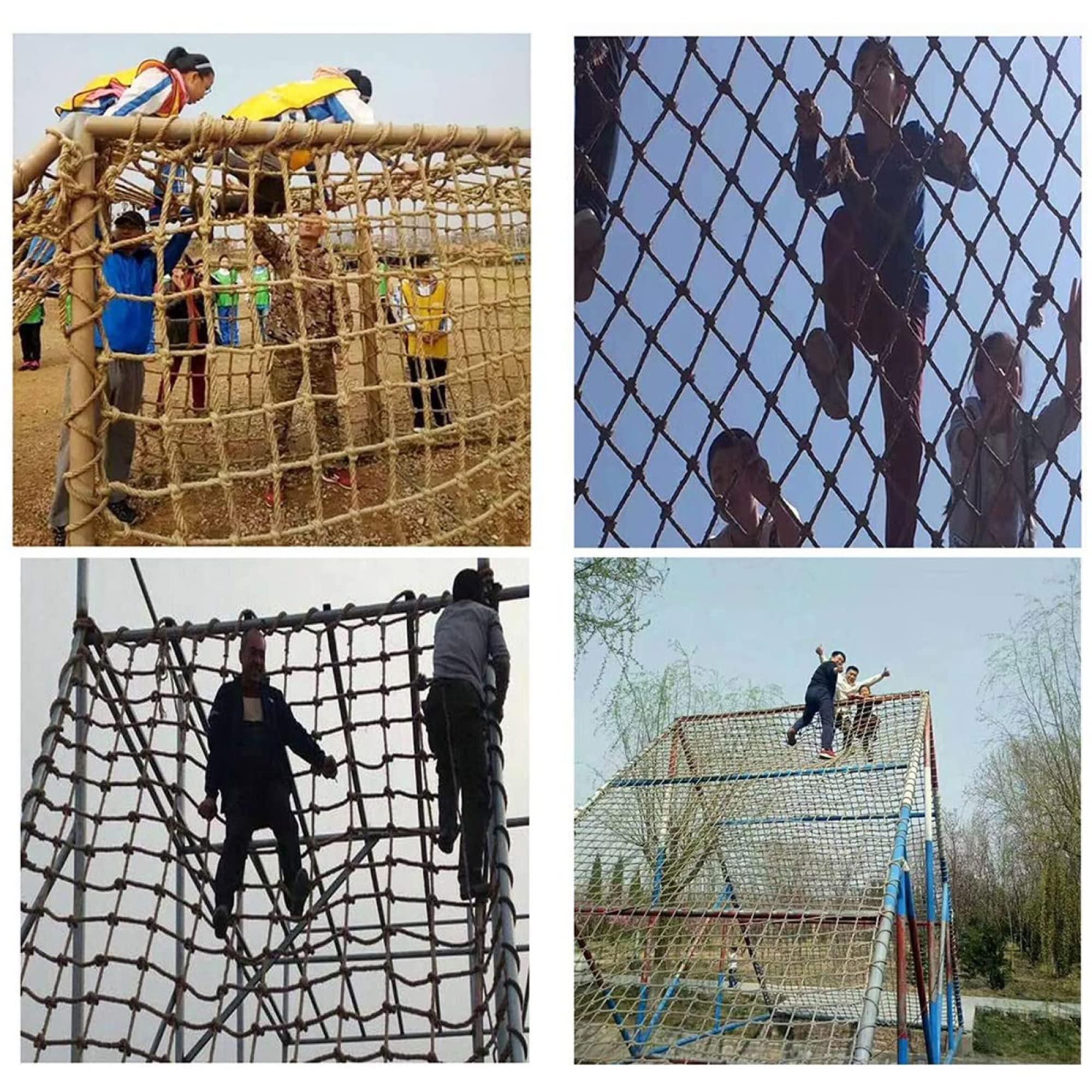 Rete di sicurezza per bambini resistente per laghetti, corda di iuta, maglia da 15 cm, caratteristiche anti-caduta, protezione esterna ideale per bambini e animali domestici, soluzione di sicurezza