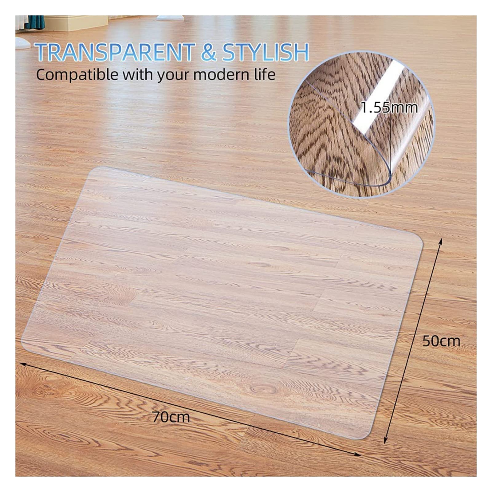 Protector de suelo antiestático, resistente al agua, rollo de película temporal contra el polvo de 1/1,5/2 mm de grosor, 100/120/130/140/150 cm de ancho (color: 2 mm)