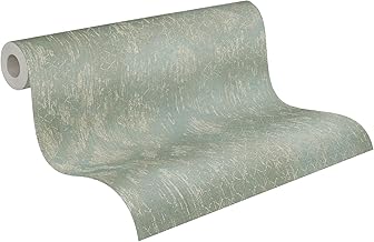 Livingwalls Metallic Effect Non-woven Wallpaper in Green, Champagne, Metallic Decorative Wallpaper 10.05 x 0.53 m - 786725