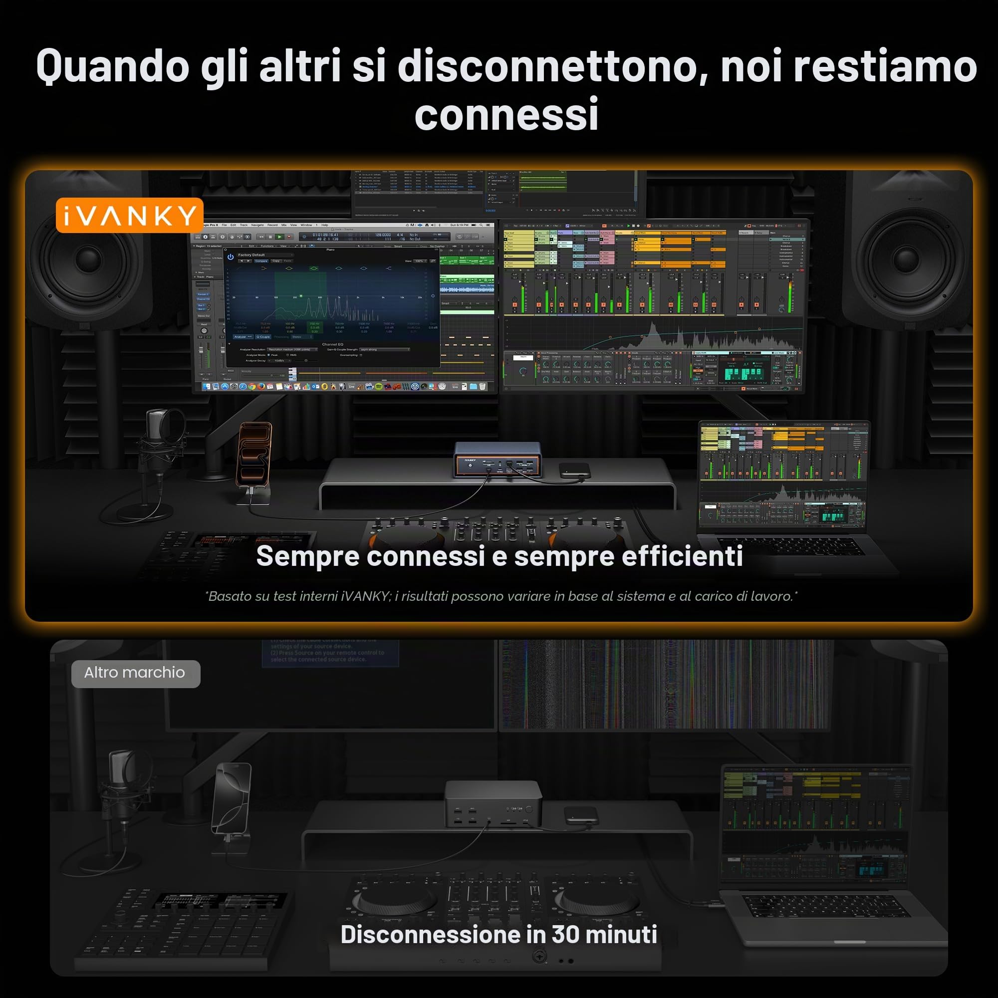 iVANKY 23-in-1 FusionDock Max 2 per 120Gbps Thunderbolt 5, Stazione di Docking Triple Monitor, 6K@60Hz Dock per MacBook M1/M2/M3/M4/M5 Pro/Max,HDMI 2.0, 140W PD, 10Gbps USB, 2,5 GbE, SD/TF 4.0