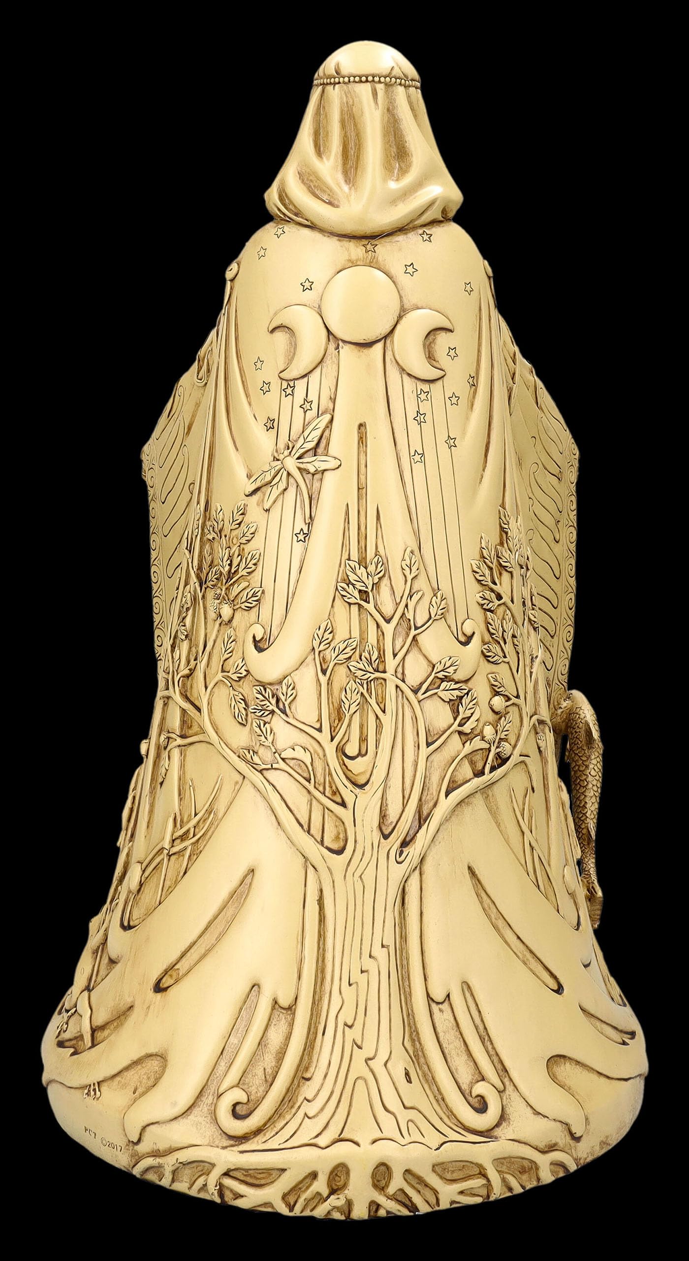 Danu, statuetta grande 41 cm – dea madre celtica beige, decorazione statua Wicca magia