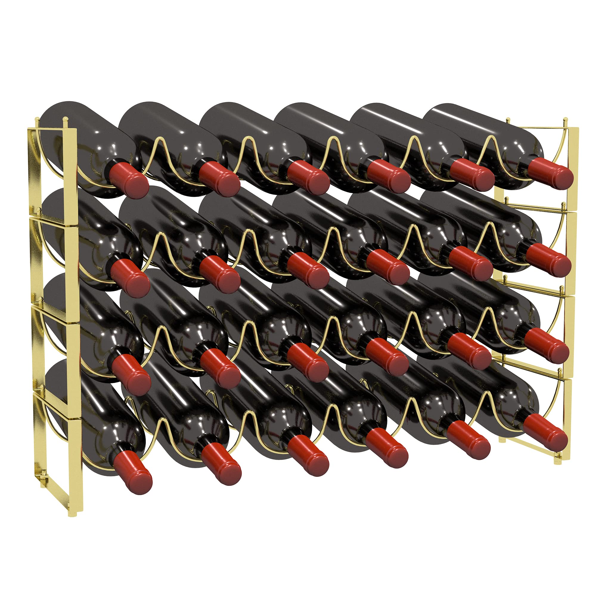 Traditional Wine Rack Co. wijnrek voor onder de trap 61,2 x 22,8 cm verbrande eik bruin | Oldenhof