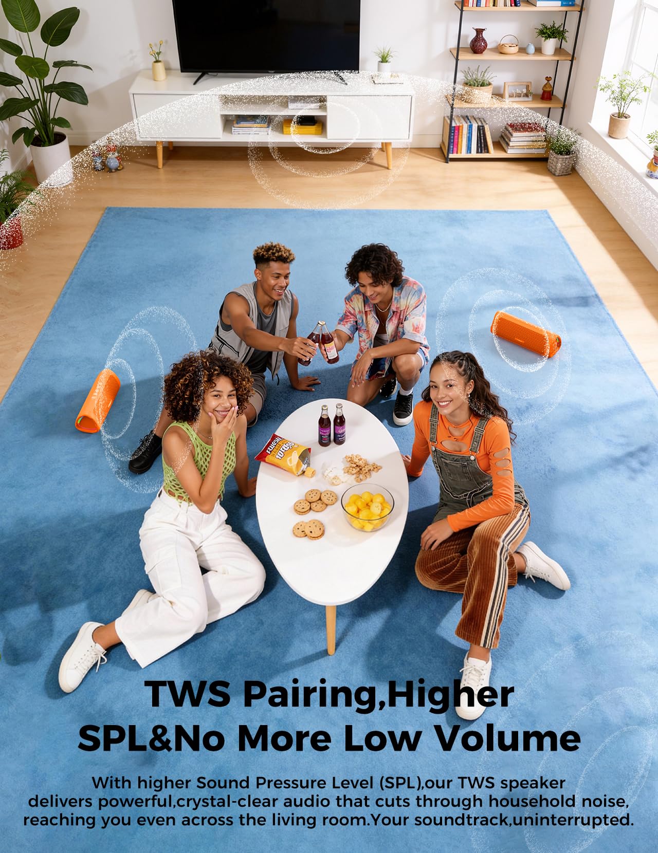 BolaButty Altoparlante Bluetooth con audio HD, portatile, wireless, impermeabile IPX5, fino a 20 ore di riproduzione, accoppiamento TWS, BT5.3, per casa/festa/outdoor/spiaggia, gadget elettronici