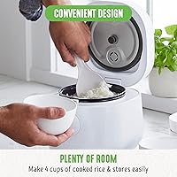 Vista 6 de GreenLife Olla Digital para Arroz y Frijoles, 2 Tazas Sin Cocinar/4 Tazas Cocidas, Olla de Cerámica Antiadherente Extraíble Libre de PFAS