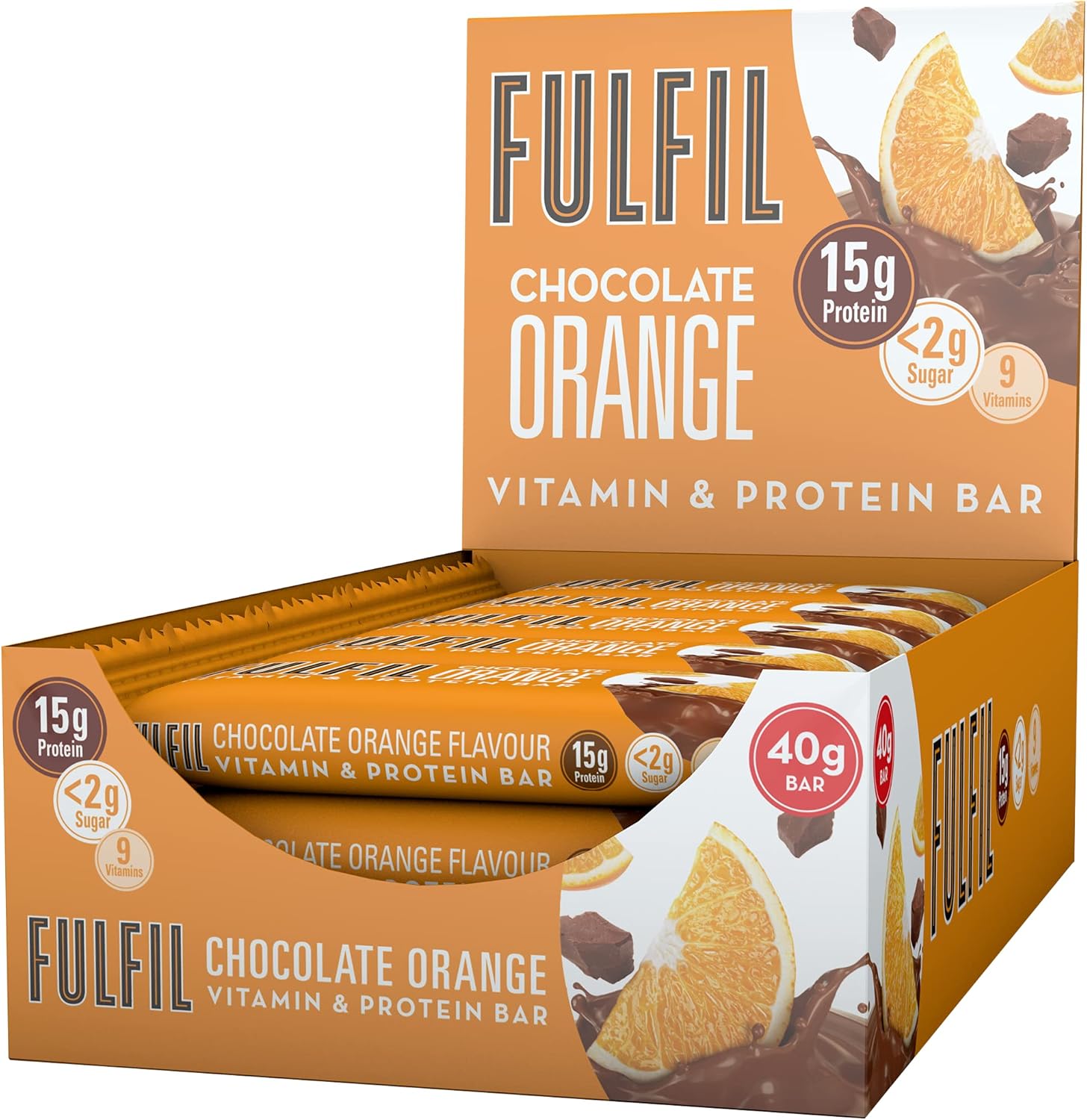 FULFIL Vitamin and Protein SnackSize Bar (15 x 40g Bars) — Chocolate