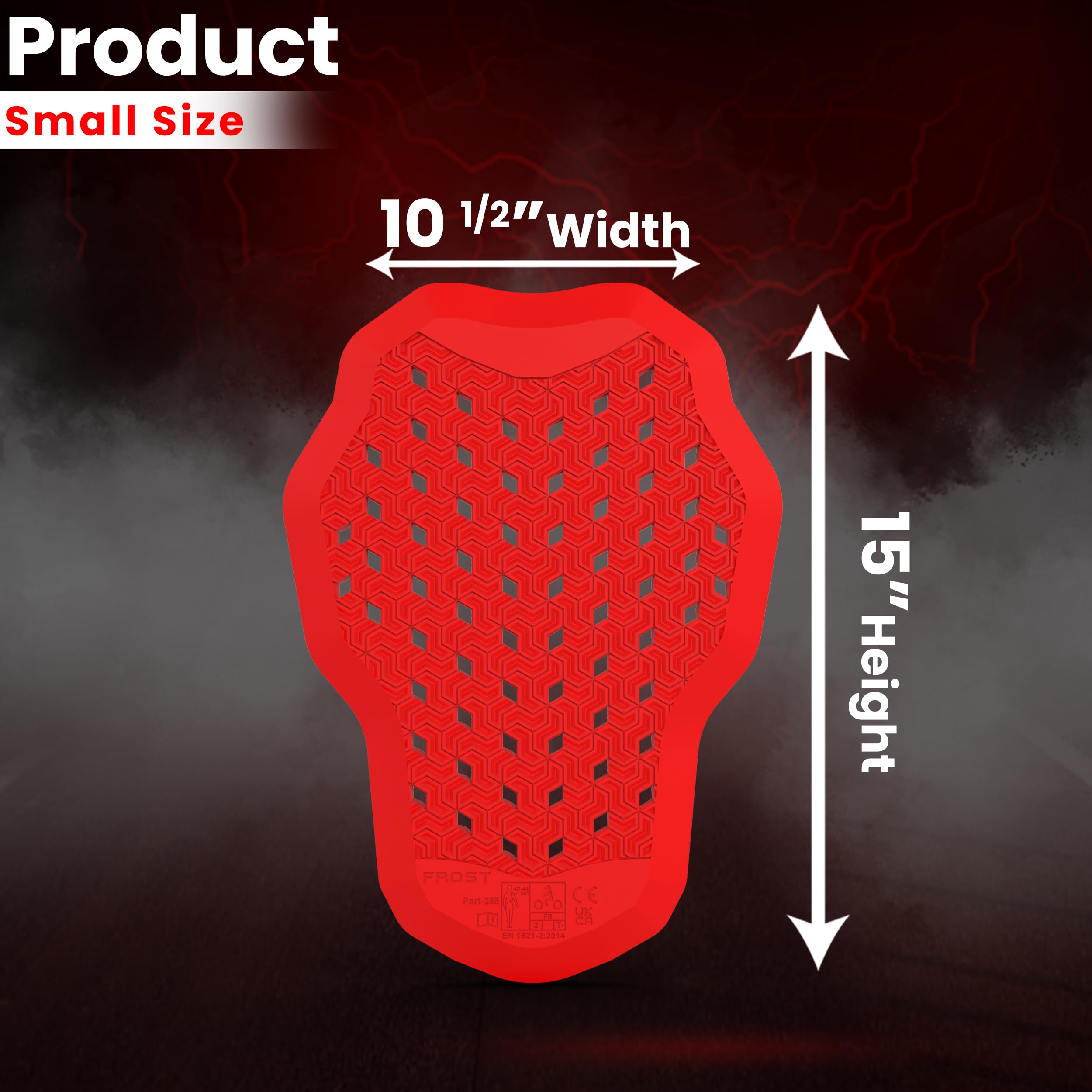 Almohadilla protectora de espalda aprobada por la CE Nivel 2, almohadilla protectora de repuesto para chaqueta de motocicleta para hombres y mujeres.