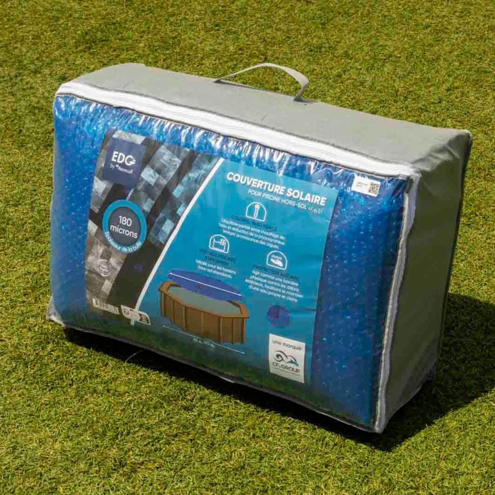 Liner Piscine Hors Sol Rond Diamètre 460 cm Hauteur Paroi 1,22-1,32 m Overlap Bleu Uni Spécial Acier Remplacement Rénovation