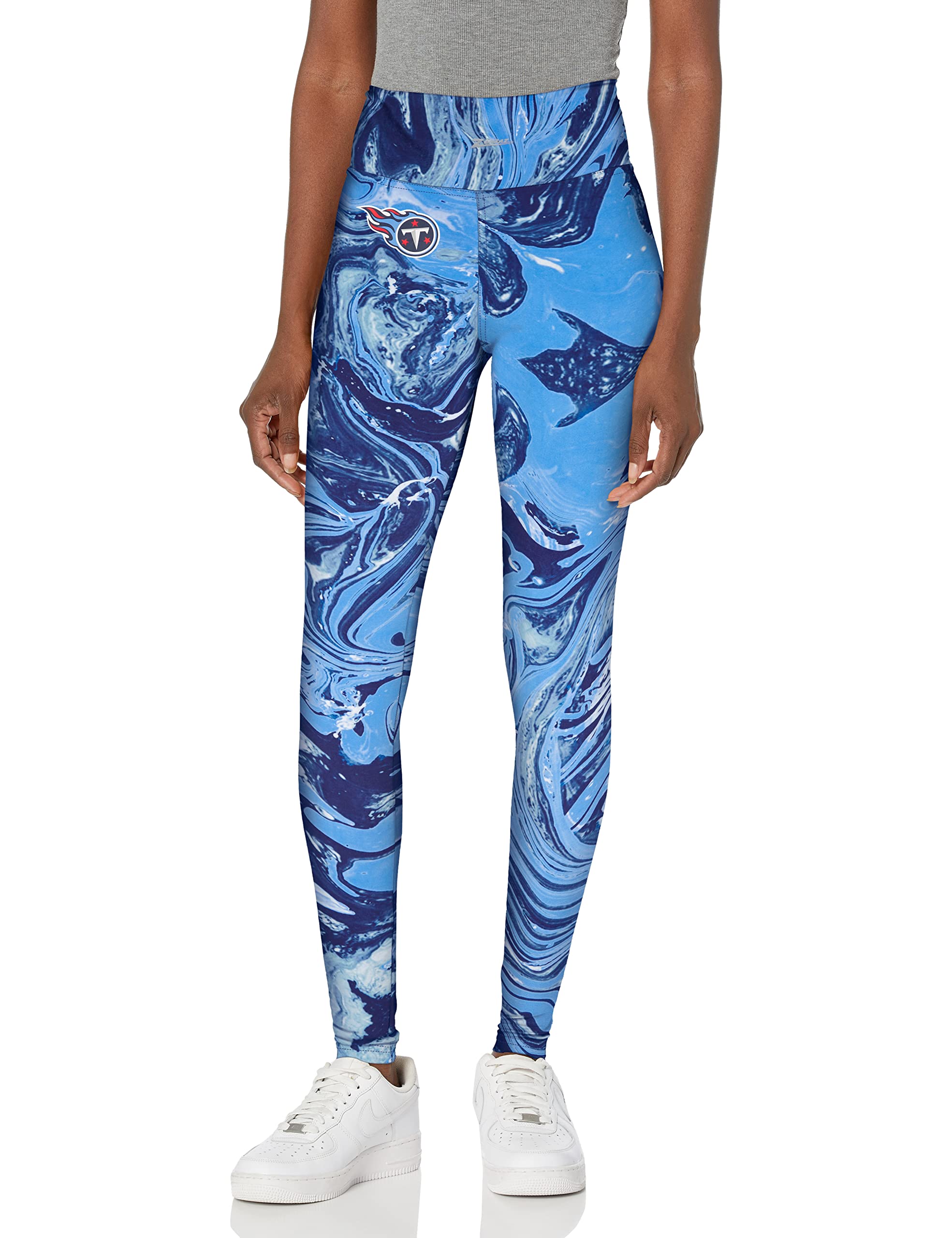 Zubaz NFL Women's Swirl Leggings, Tennessee Titans X-Small Multi