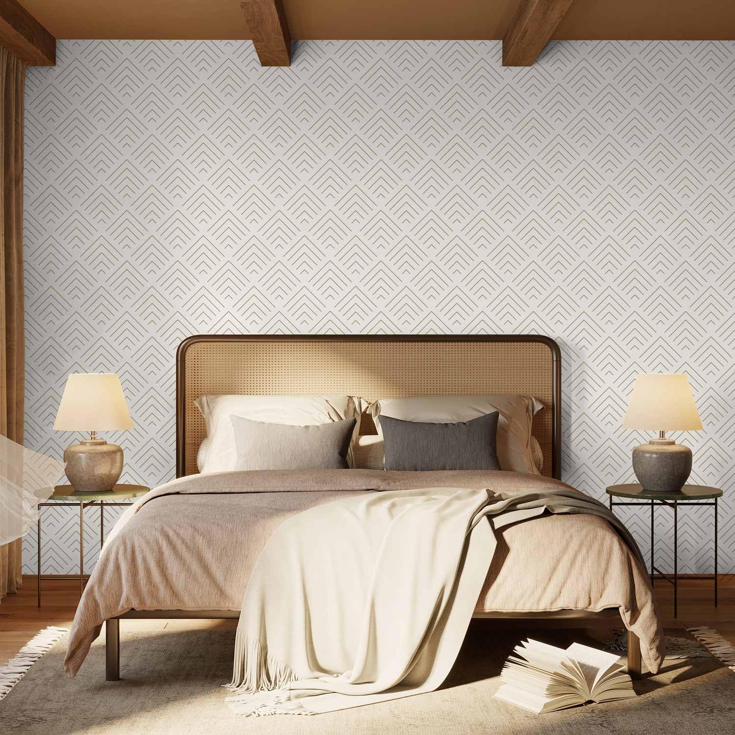 murando - Carta da Parati Moderna per Camera da Letto, Minimal 3D PURO 10 m