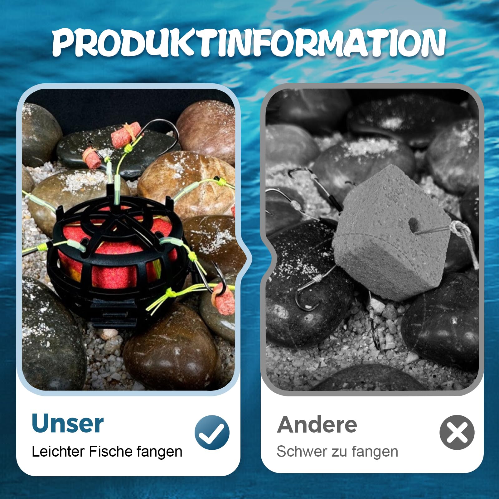 Angelköder Mit 360° Schwenkvorrichtung - 6 Haken Forellenköder