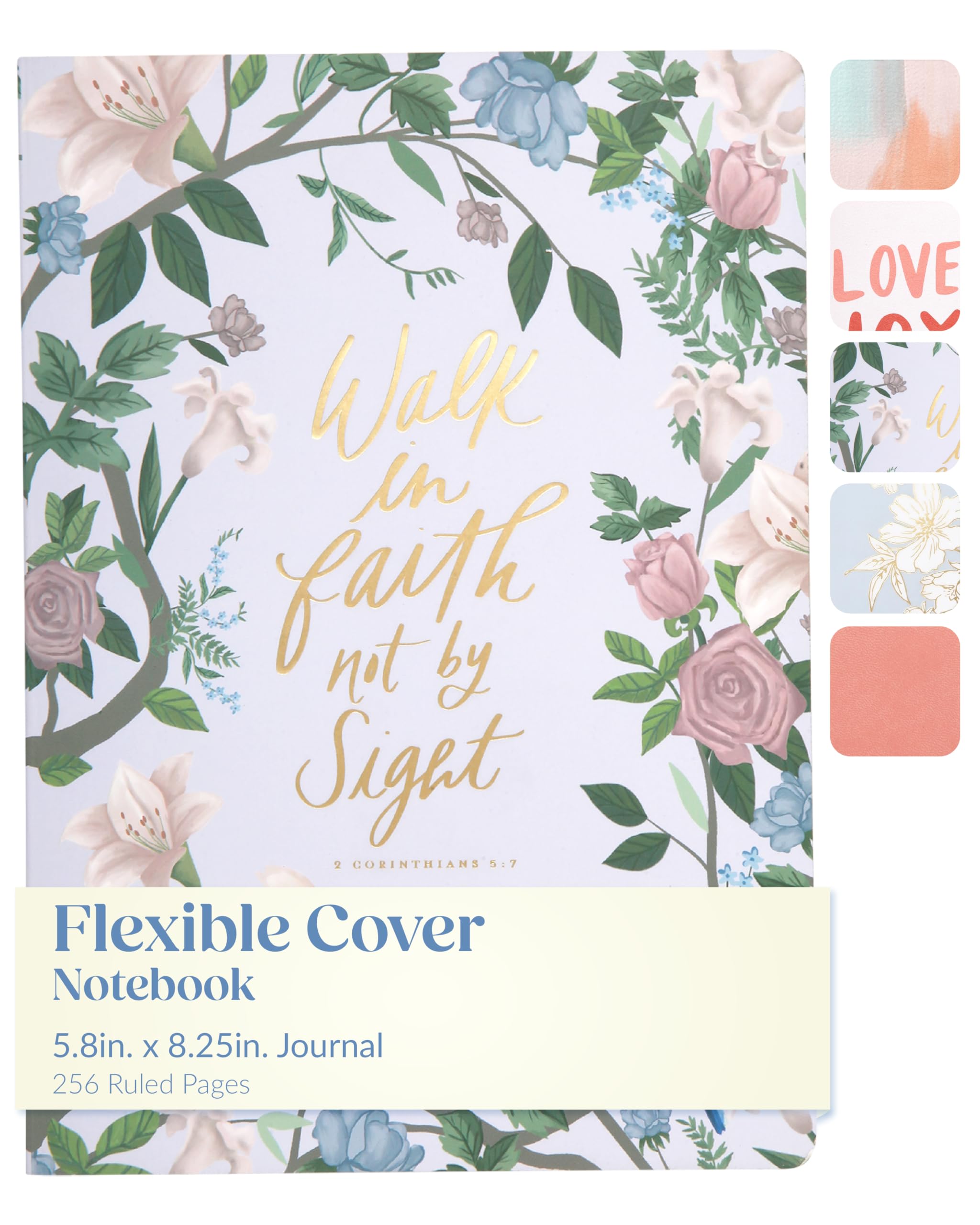WORLD TRAVELER Christian Lined Journal Notebook with Inspirational Quotes