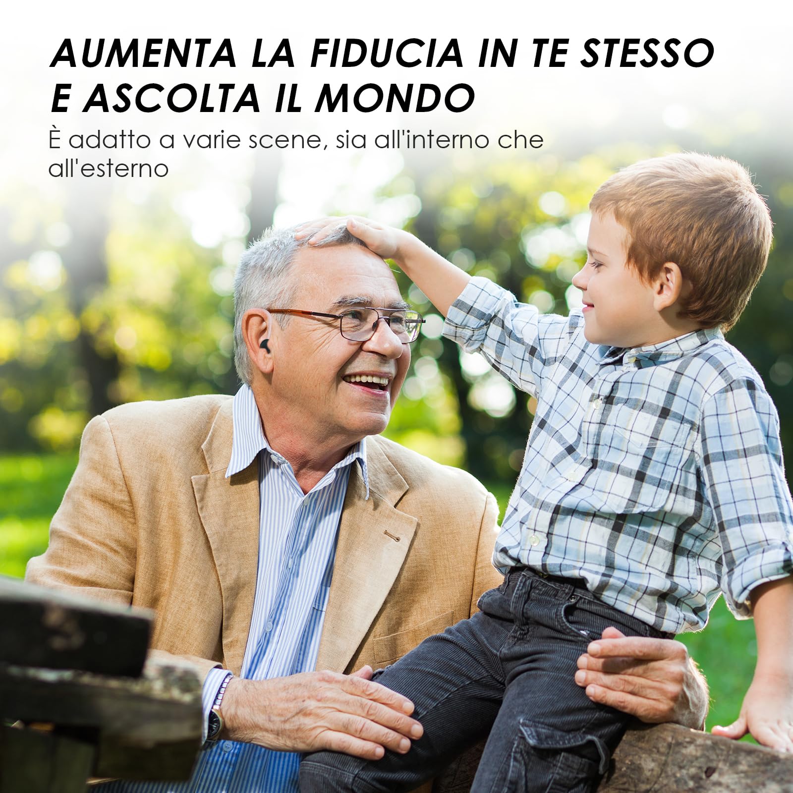 Britzgo Dispositivo Ricaricabile per Anziani, Doppia Modalità, 40 Ore di Audio Nitido e Adatto a Ogni Scenario Quotidiano (1, Blu scuro)