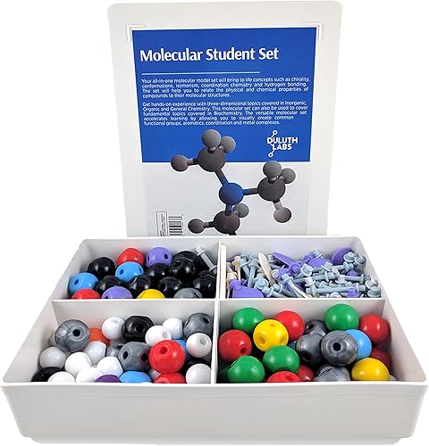 Miniatura 1 de Conjunto de estudiante de química orgánica molecular modelo  configuraciones y orbitales