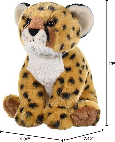 Miniatura 6 de Wild Republic Peluche de cachorro de guepardo, animal de peluche, regalos para niños, Cuddlekins de 12 pulgadas