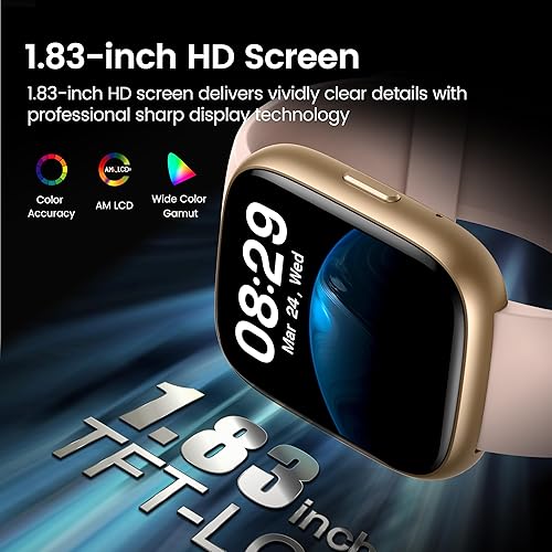 Miniatura 2 de Reloj inteligente con Alexa integrado, pantalla táctil HD de 1.83 pulgadas, rastreador de actividad física con llamadas Bluetooth, reloj de fitness