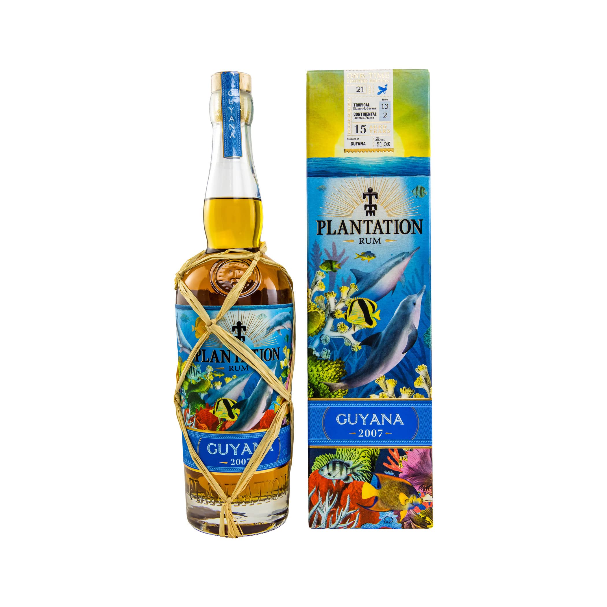 Hard To Find Plantation Rum Guyana ONE-TIME Edition 2007 51% Vol. 0,7l in Geschenkbox
