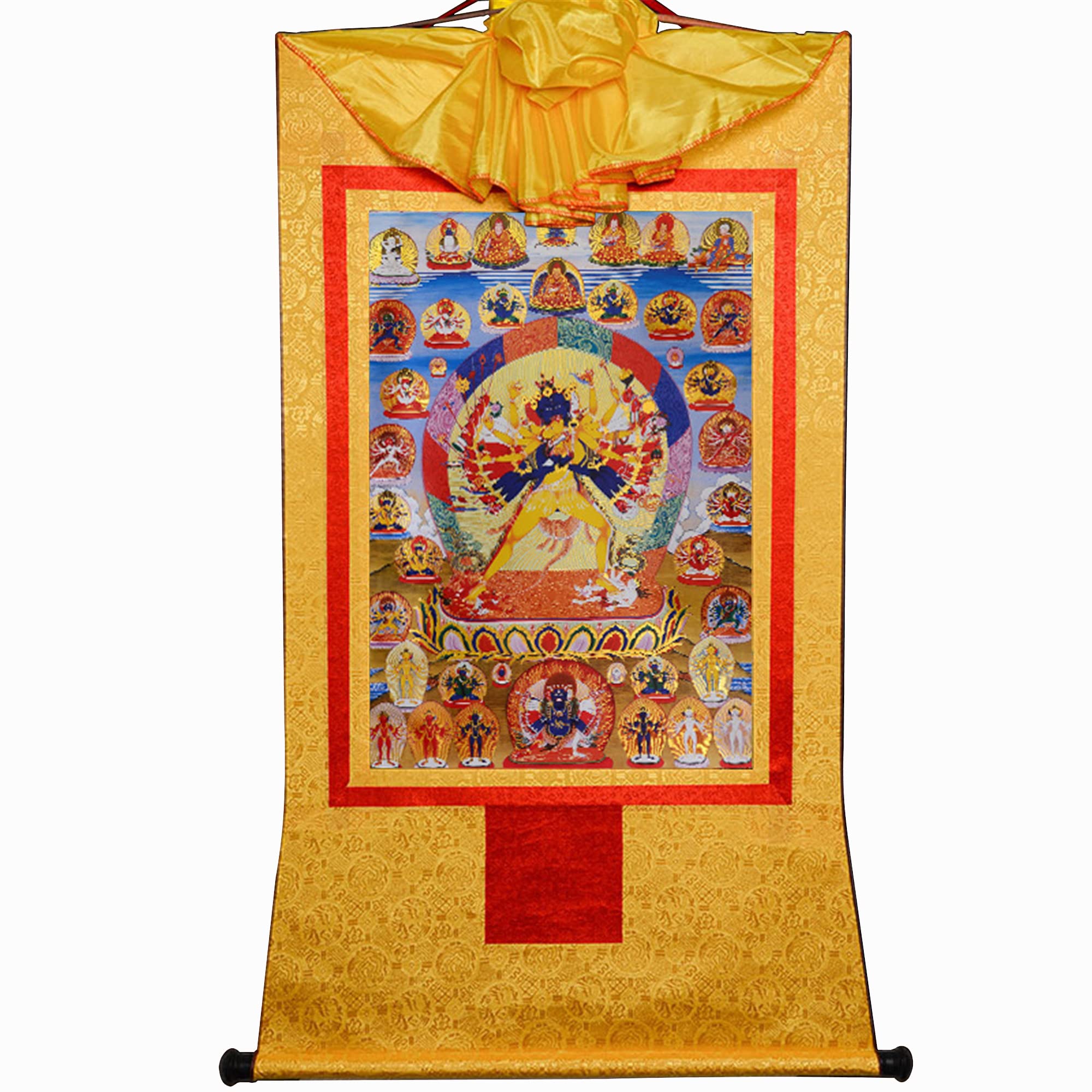 Thangka bouddhiste Kalacakra pour apaiser l'esprit et purifier le foyer