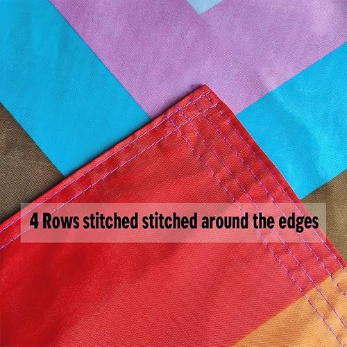 Miniatura 5 de Bandera de progreso de doble cara del orgullo gay de 4 x 6 para exteriores, resistente a la decoloración UV, LGBTQ, todo incluido, banderas