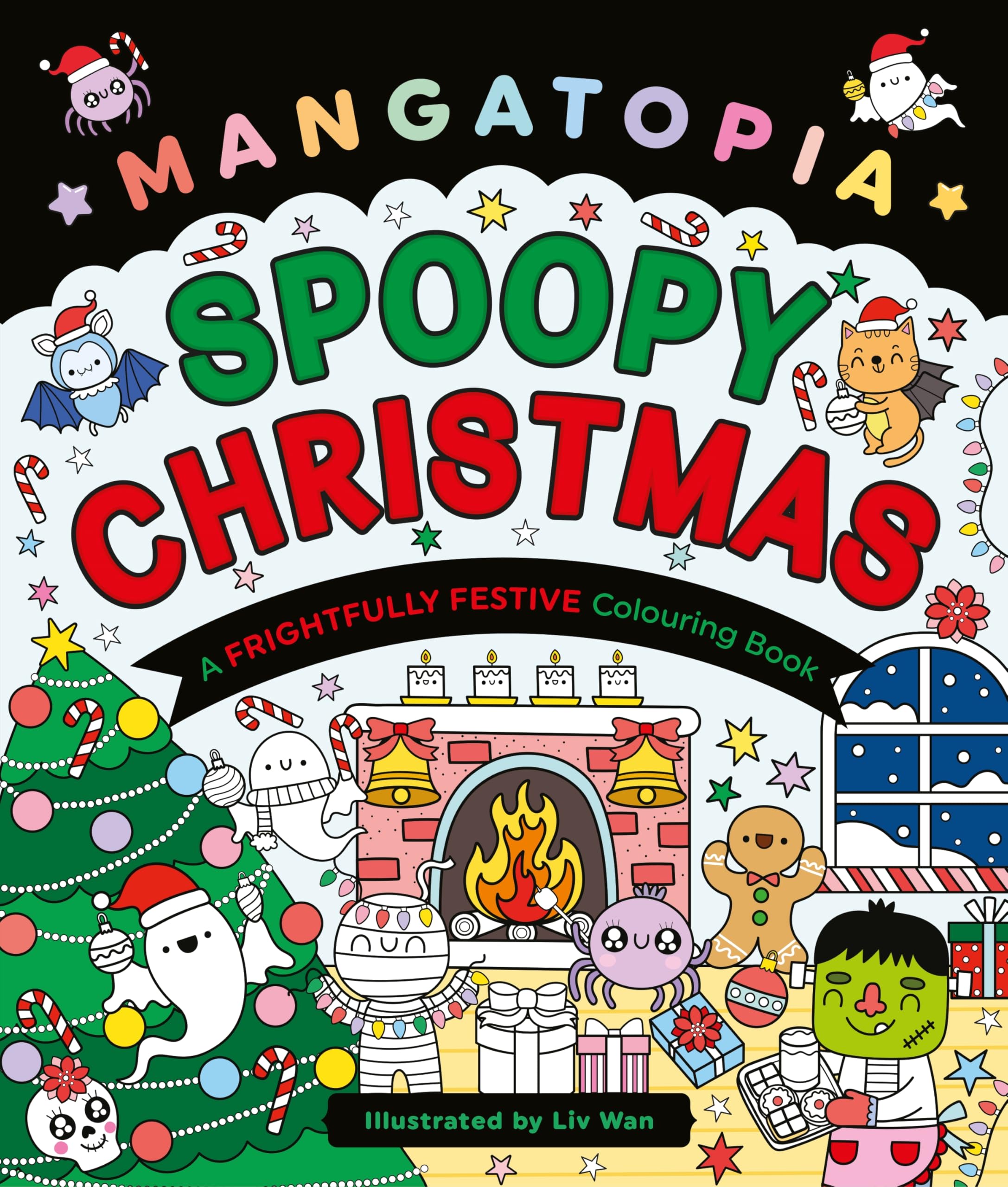 Mangatopia Spoopy Christmas: A cute festive colouring book of anime and manga, the perfect gift for Christmas: 8 (Mangatopia Colouring Books, 8)