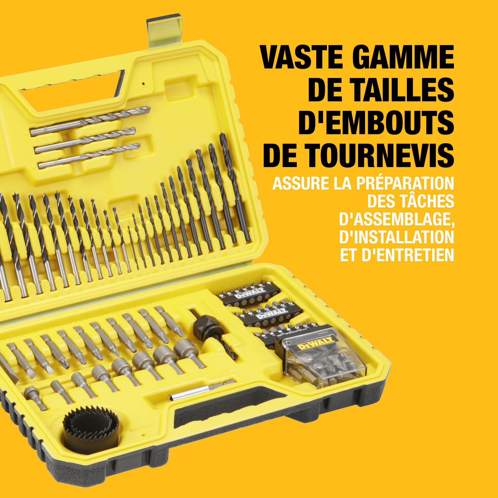 DEWALT Coffret de perçage et vissage 100 pièces DT71563-QZ