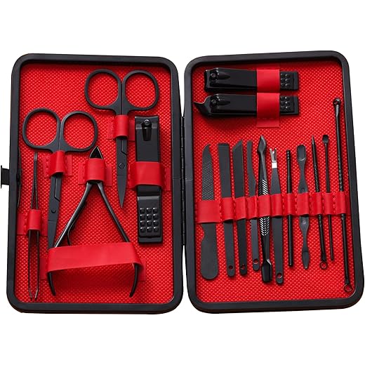 Manicure & Pedicure Kit 18-in-1 Black