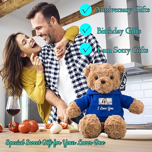 Miniatura 5 de Personalized Teddy Bear Stuffed Animal, Stuffed Bear Plush Toys with Customized Text+Image as Personalized Gifts for Girlfriend/Boyfriend (11