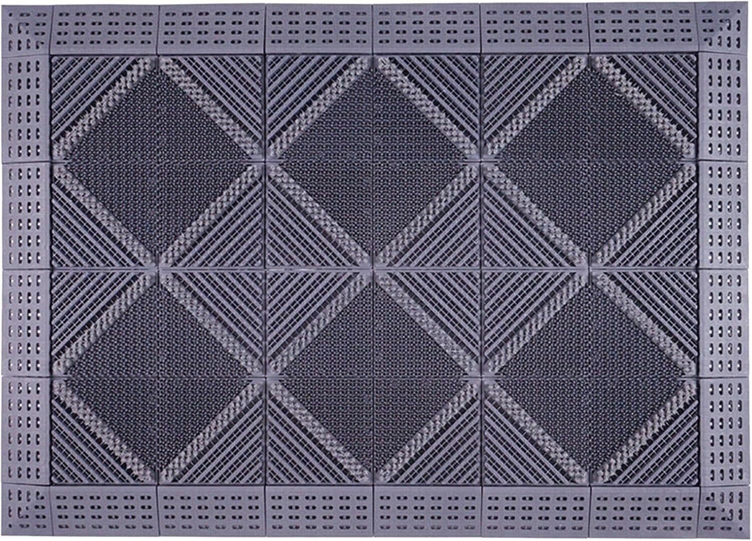 Tappetino igienizzante per Piedi, zerbino per Ingresso Commerciale Esterno, zerbino Antiscivolo Resistente, Tappeto ad Incastro per Ingresso (60 * 120 cm/24 * 47 Pollici)