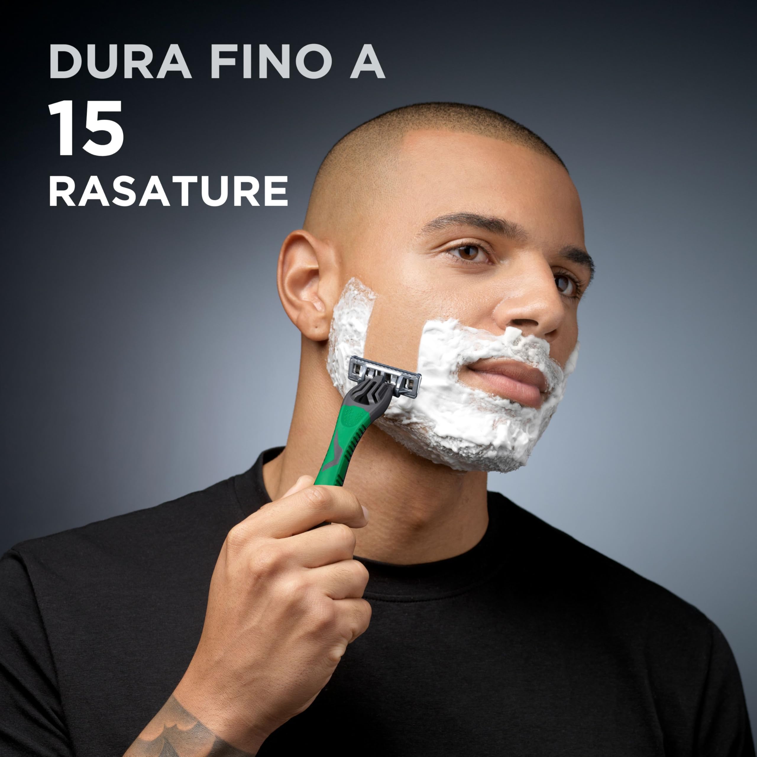 Wilkinson Sword - Quattro Essential 4 Sensitive - Rasoio Usa & Getta - Rasoio a 4 Lame per Uomo con Striscia Lubrificante con Aloe - Lame rivestite in Diamante - Confezione x3+1