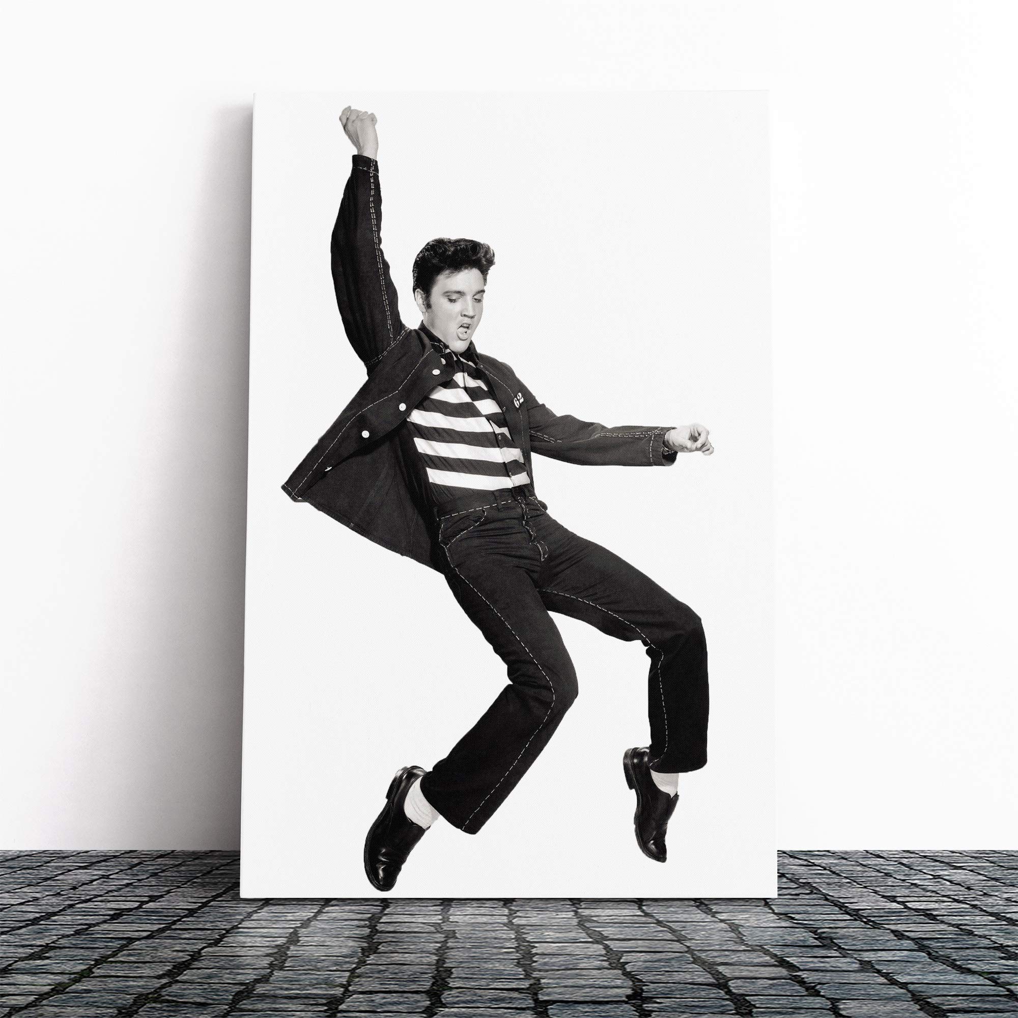 Elvis Presley The Jailhouse Rock Canvas Print | Gallery Wrapped 30mm Frame Wall Art | 24x16 inches | Ready to Hang | Modern Picture | Living Room Bedroom Lounge Office