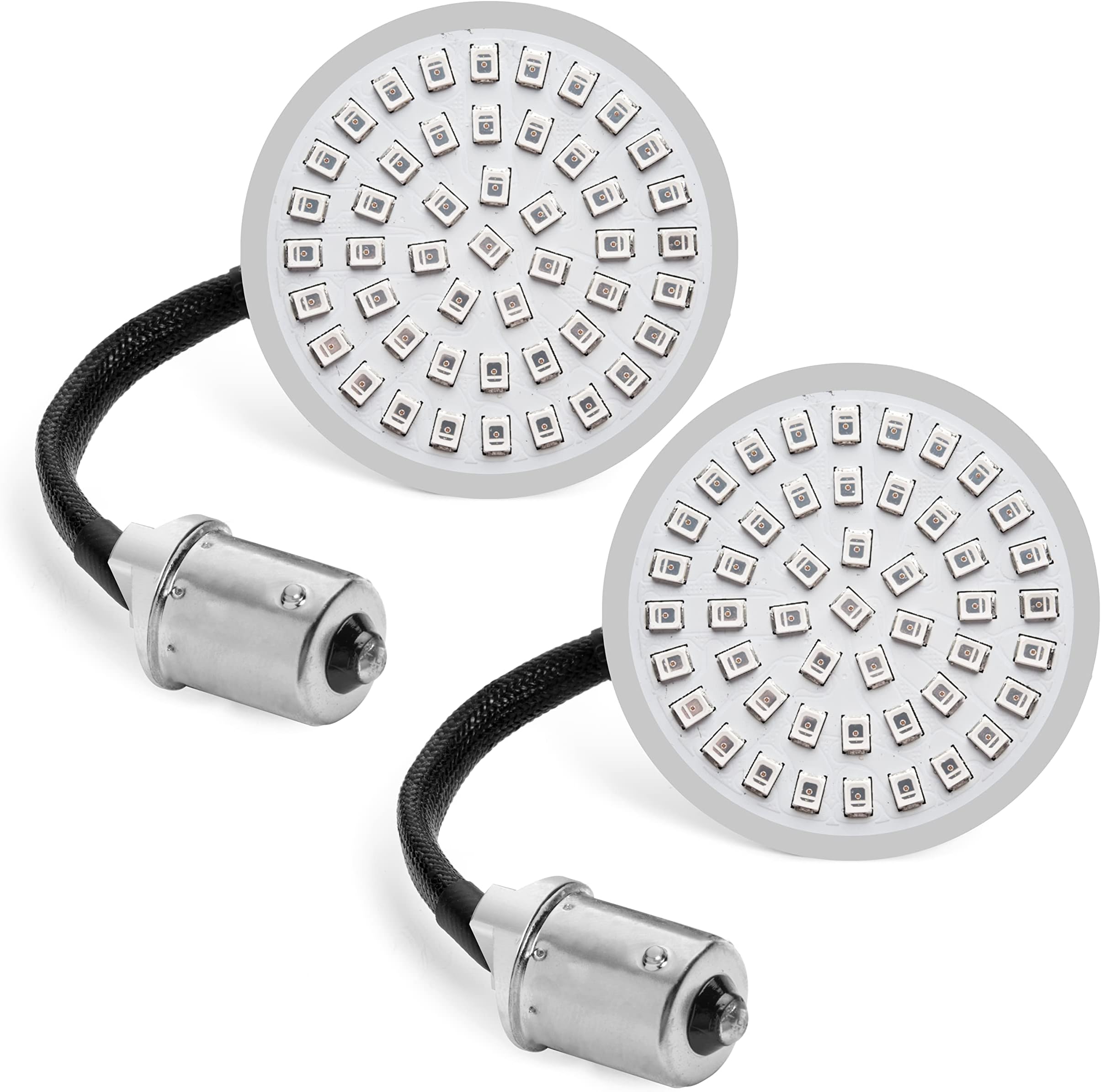 Rogue Rider Industries Sigz White Label Red Rear LED Turn Signals (1156) Compatible with Harley Davidson Sportster Street Glide Road Glide King Softail Electra Heritage Dyna Motorcycles