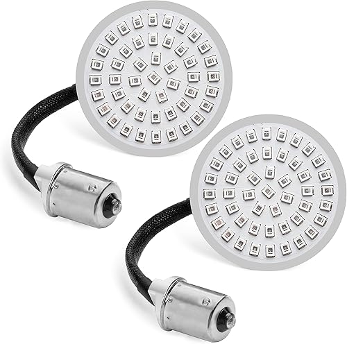 Rogue Rider Industries - Señales de giro LED traseras SOLAMENTE (1156) - ETIQUETA BLANCA EDICIÓN ESPECIAL - Luces direccionales LED rojas