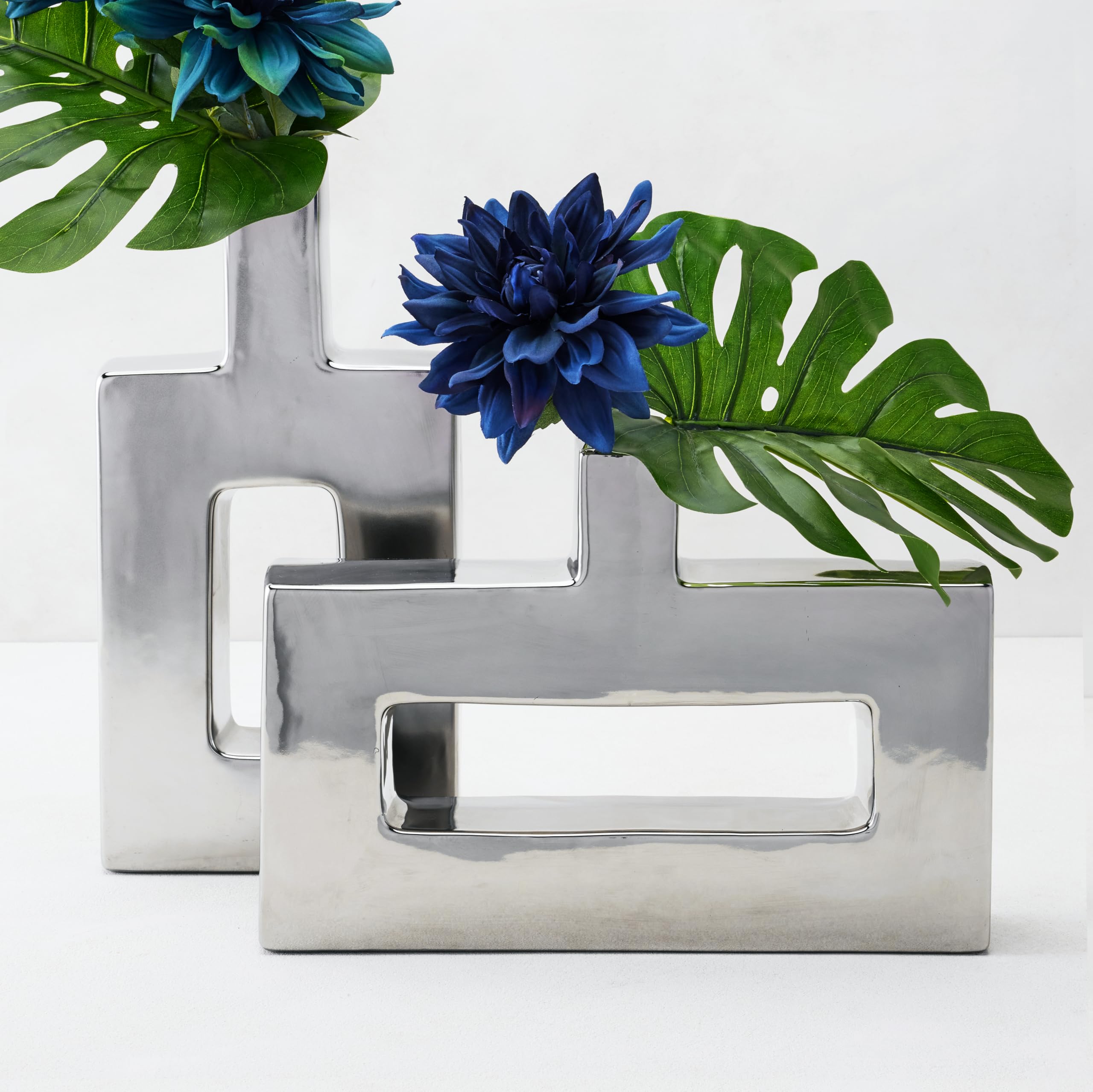 Amazon.com: Z Gallerie Miami Vase, Modern Ceramic Flower Vase for
