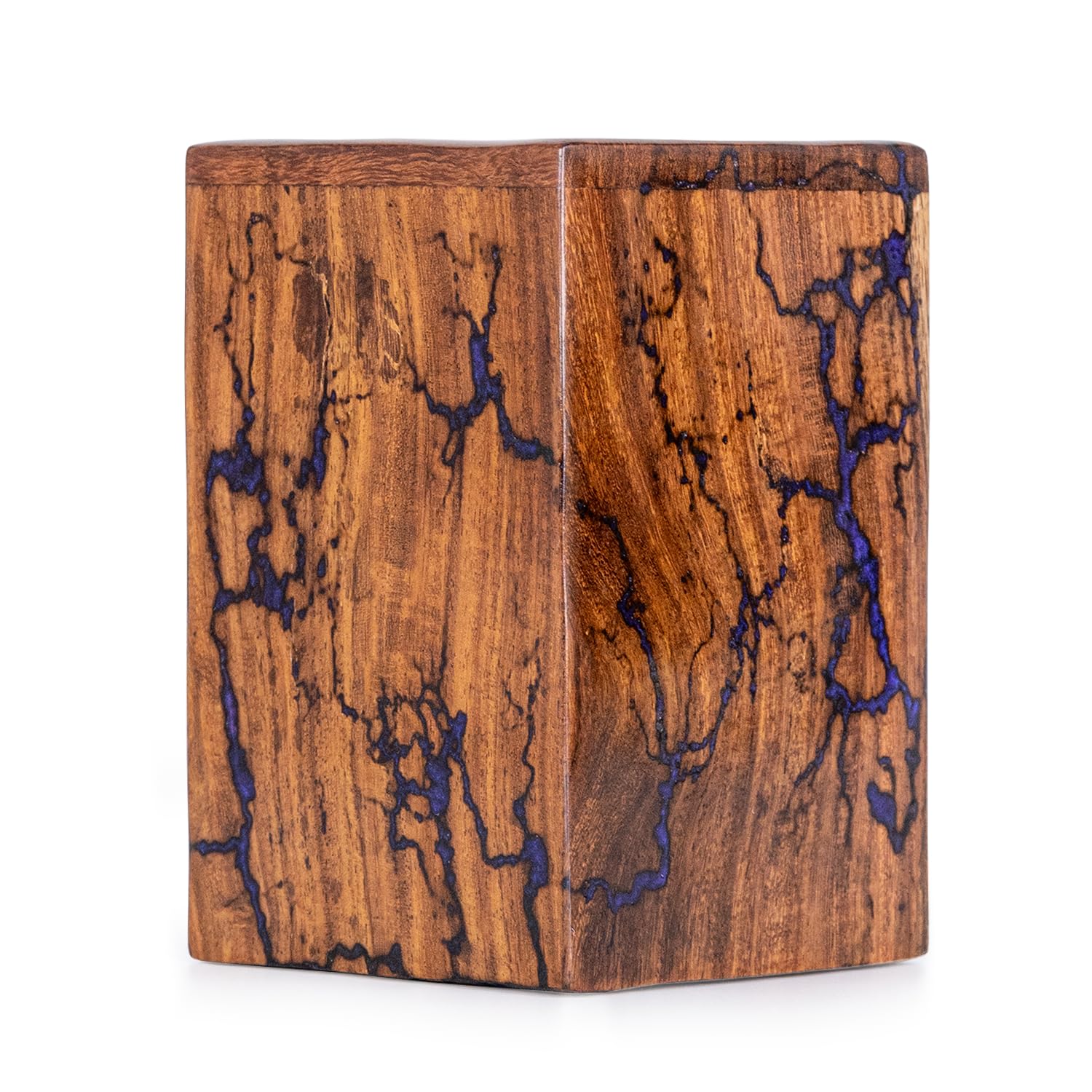 Wood Urns for Human Ashes Adult Male, Female | Resin Decorative Memorial, Burial Wooden Cremation Urns for Ashes Large Upto 20 lbs, Purple - 1pc