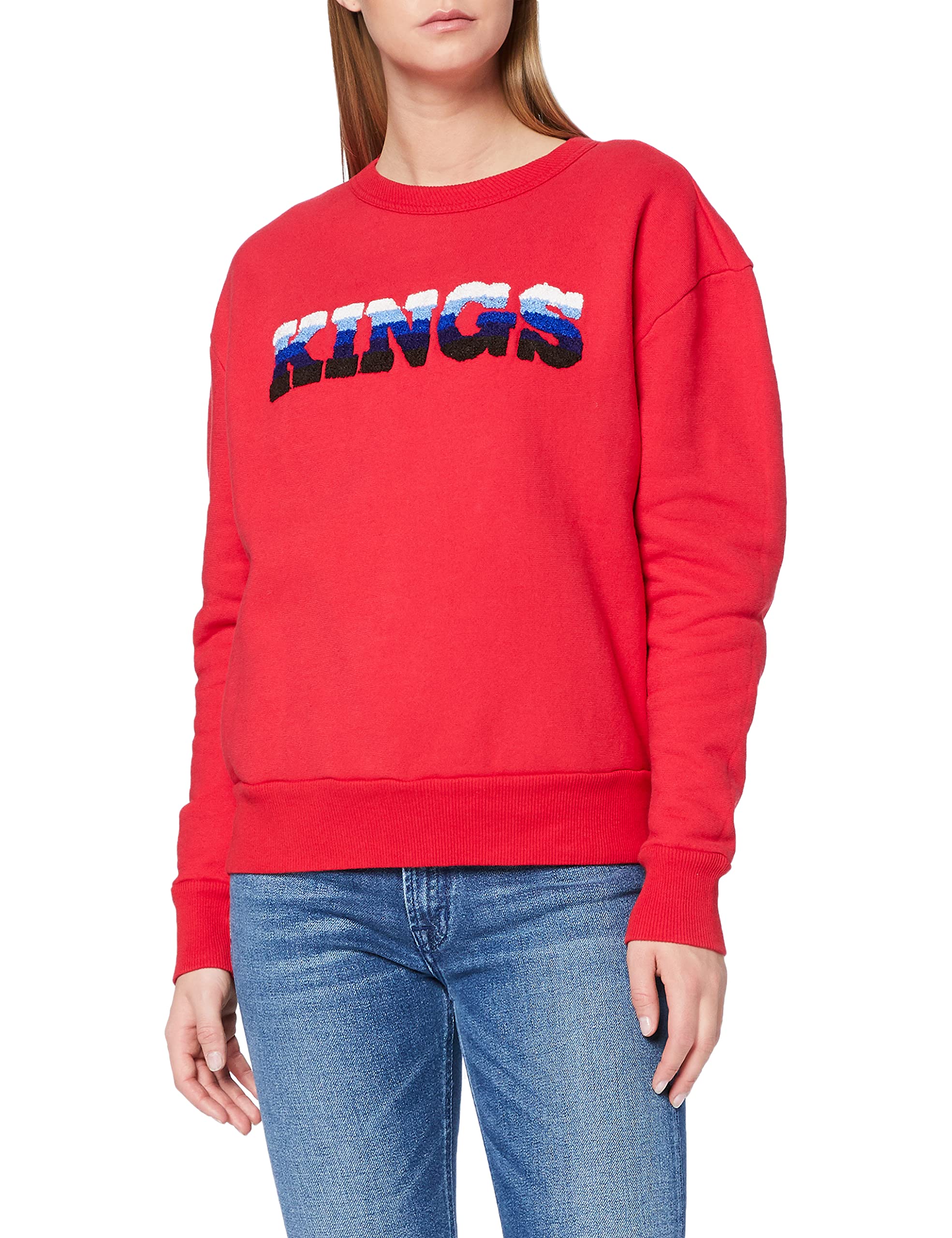 Kings of Indigo Women's Idalika Kings Sweatshirt, Red (Lipstick RED 7900), Size: XS