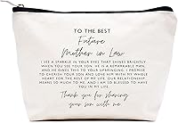 Vista 116 de LIBIHUA Bolsa de maquillaje para mujer, bolsa de cosméticos regalos para ella, bolsa de viaje femenina, Beige natural, 283-a mi increíble tía futura