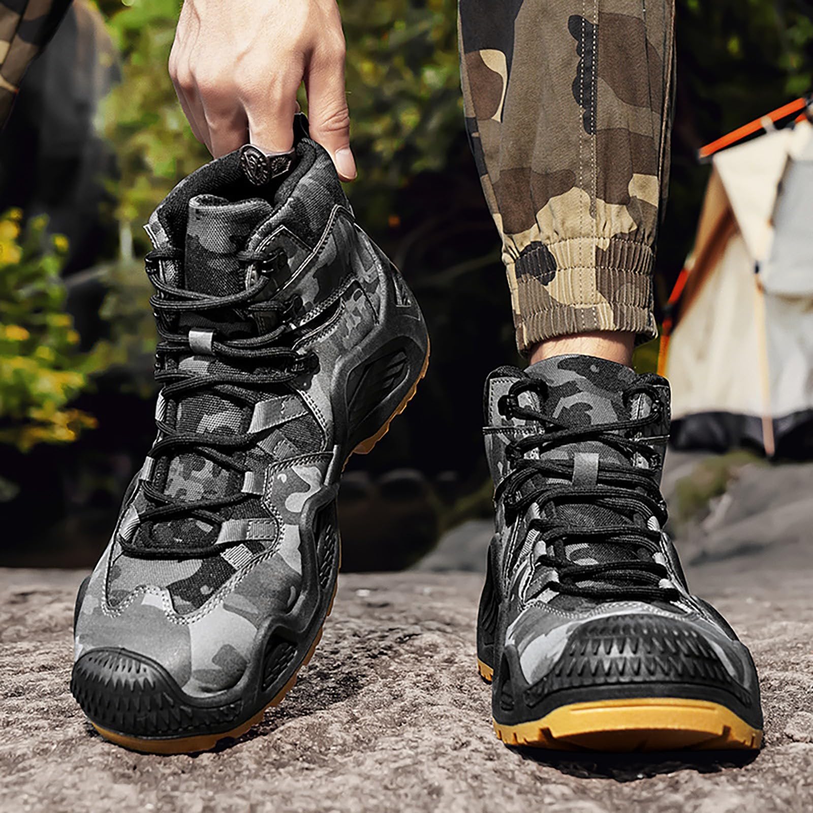 Botas de trekking para hombre, impermeables, botas de nieve, informales
