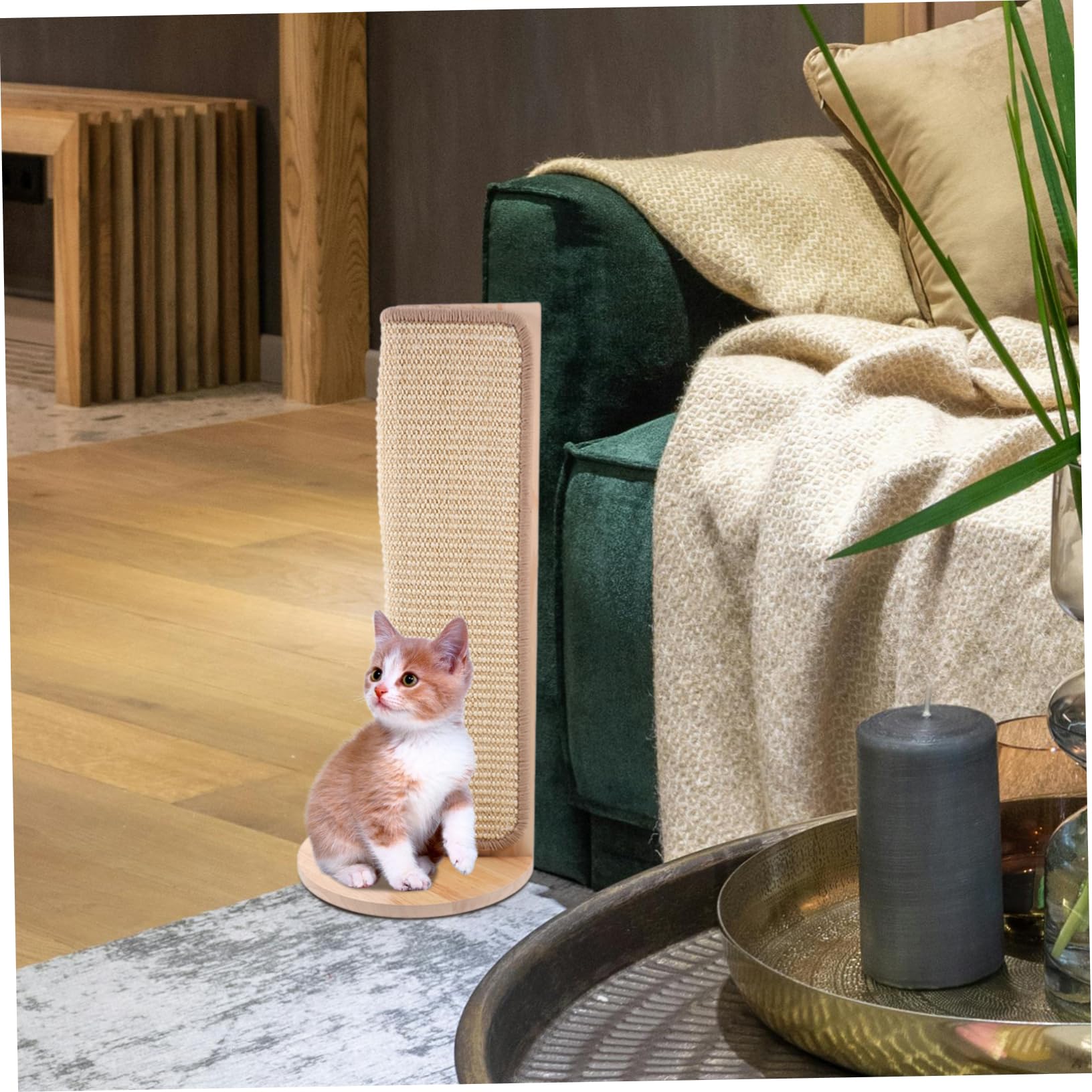 Alfombrilla Protectora para Gatos con Sisal Natural Rascador De Esquina Autoadhesivo para Muebles Fácil Instalación y Limpieza Protección para Paredes y Sofá para Gatos y Gatitos