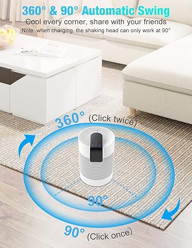 Miniatura 3 de Ventilador de aire acondicionado portátil 4 en 1 portátil de CA y humidificador unidad de CA con rotación de 360 de 3 velocidades mini aire