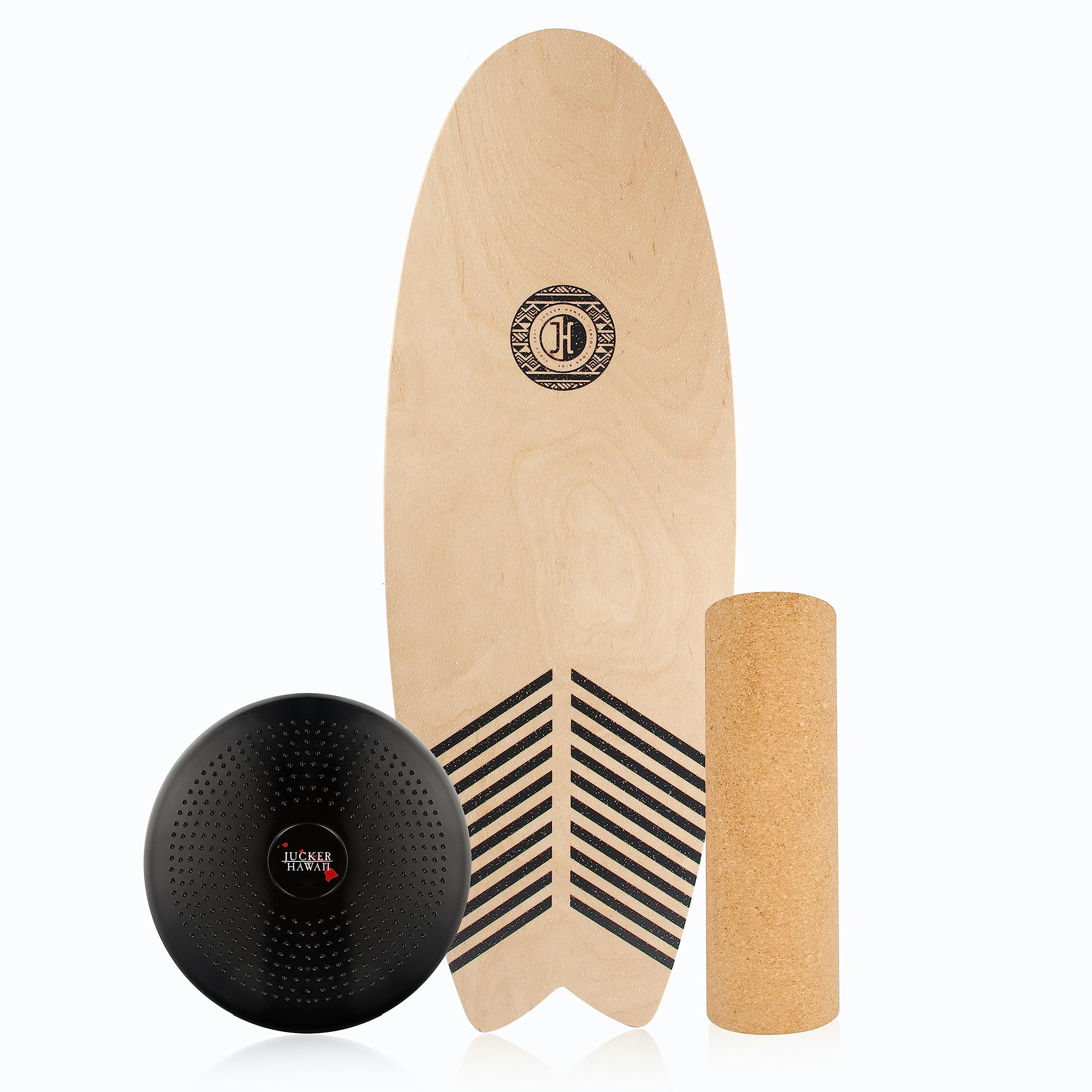 JUCKER HAWAII Balance Boards - Trick & Surf Balanceboard (100% Echtholz) mit extra rutschfester Oberfläche - Find Your Balance
