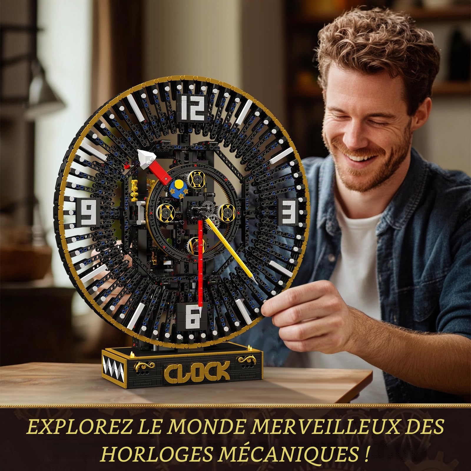 King Mould Kit de construction de montre mécanique 10160 MOC 3675 pièces moteur électrique ressort principal STEM créatif pour adultes/enfants 14+