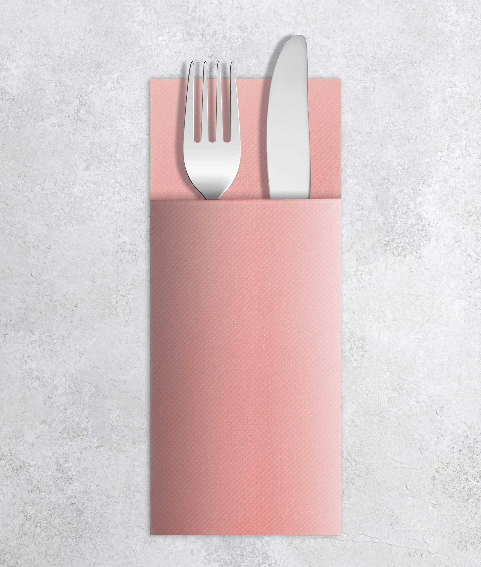 VelaHub Airlaid 50 Besteckservietten, Hochwertige, Einwegserviette, 39X40 cm, Rosa