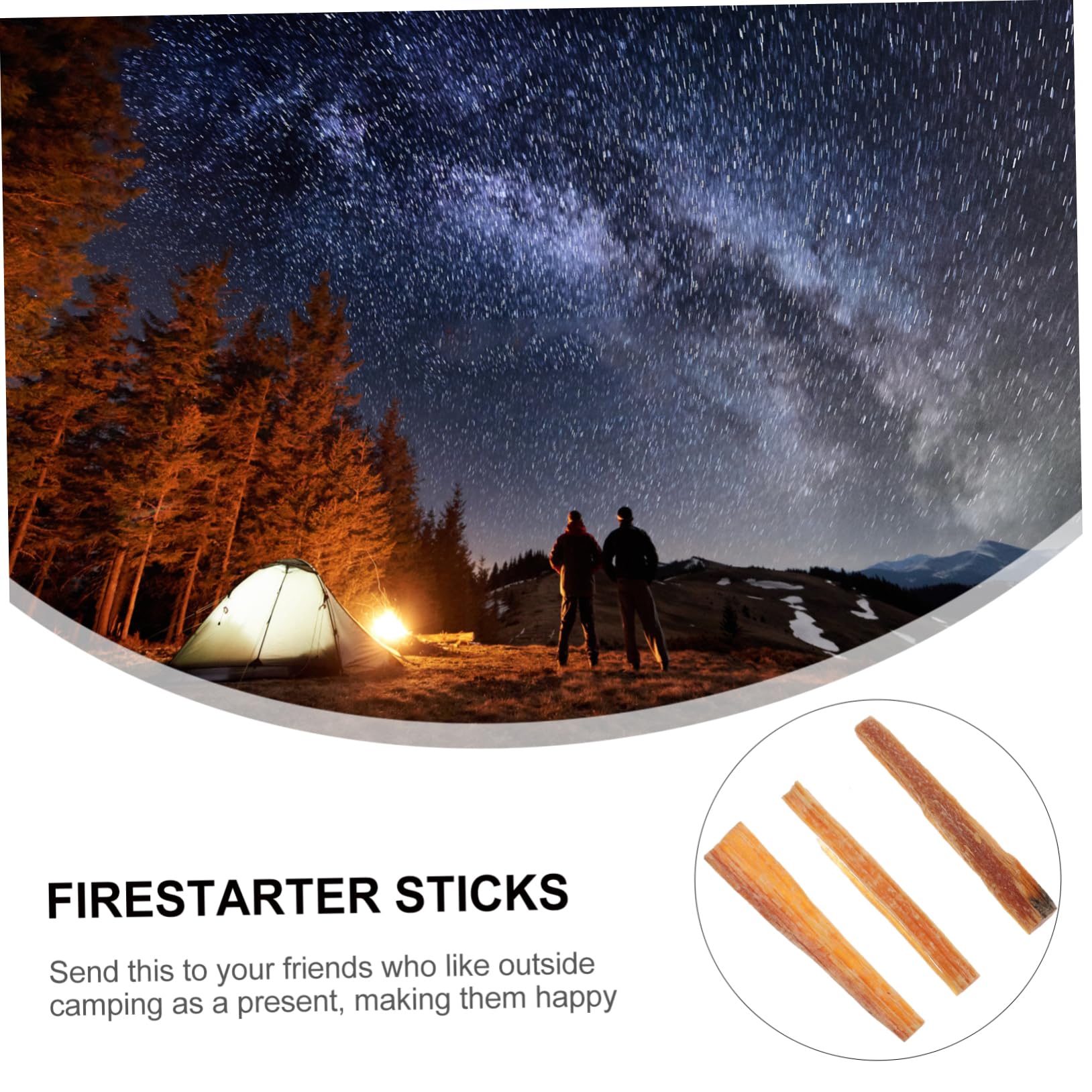 balacoo Starter Strips Camping Fire Strips Kit Quick Ignition Safe for Cooking for BBQ Hiking Emergency