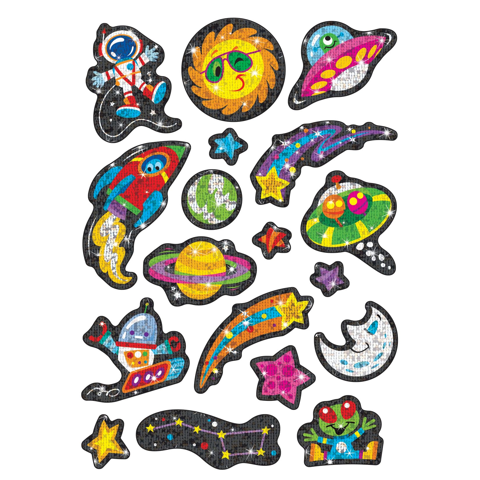 36キラキラシール セット Amazon.co.jp: Trend シール キラキラ Sparkly Space Stuff 36片