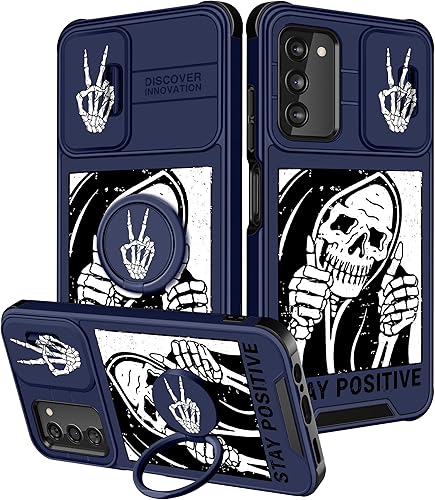 Funda para Samsung A03S 5G (2 en 1, para Samsung Galaxy A03S, diseño de esqueleto de calavera, espeluznante, divertida, gótica, horror, gótico, para disponible en Yaxa Colombia