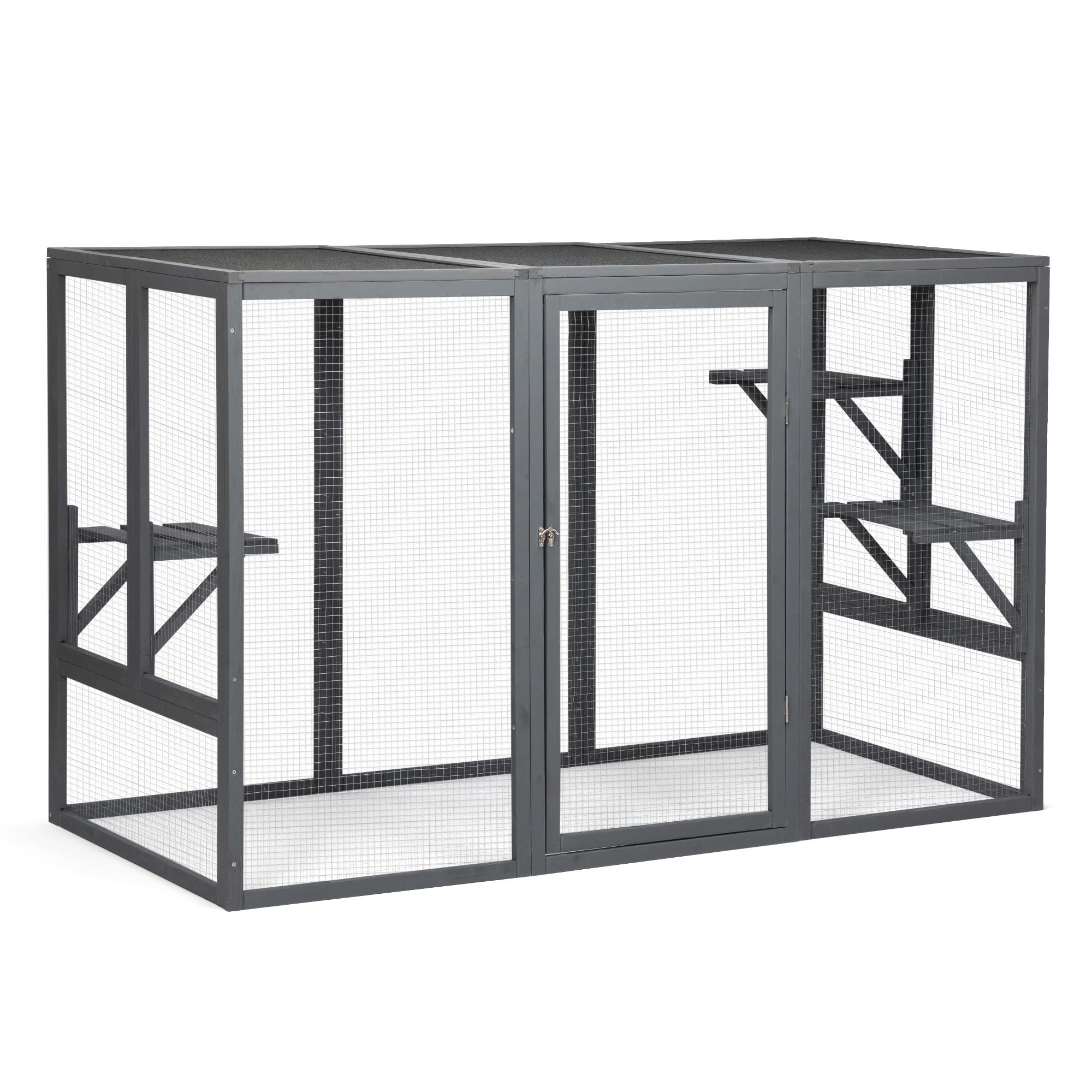 SONGG Wooden Catio Outdoor Cat Enclosure, 72.10