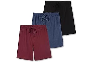 3-Pack Men's ComfortSoft Cotton Ultra-Soft Sleep Pajama Shorts for Men