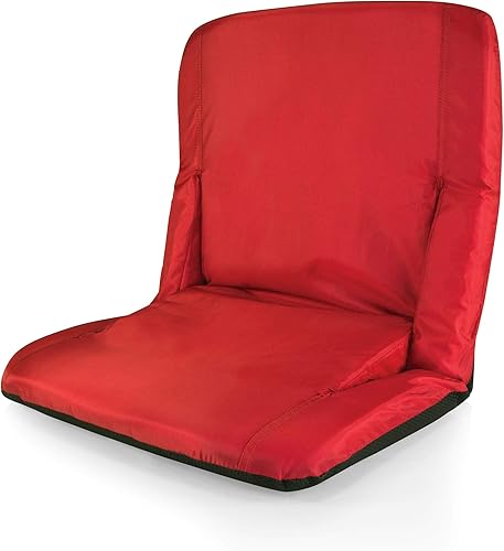 Miniatura 10 de PICNIC TIME Ventura Asiento de estadio portátil reclinable con soporte de respaldo, sillas plegables de grada con respaldo y cojín, asiento de