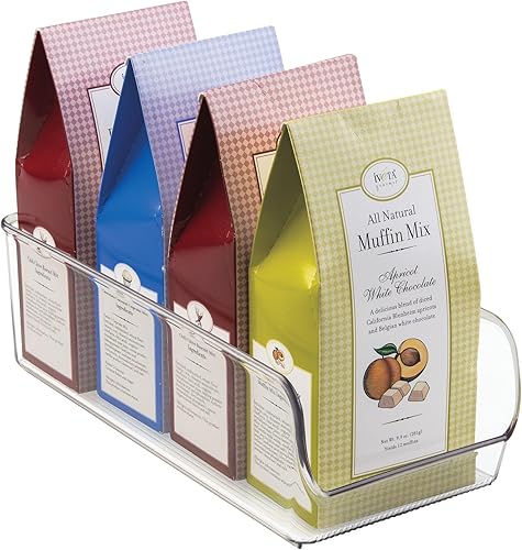 Miniatura 6 de iDesign Linus - Contenedor organizador de plástico para refrigerador y congelador, contenedor transparente para alimentos, bebidas, organización de